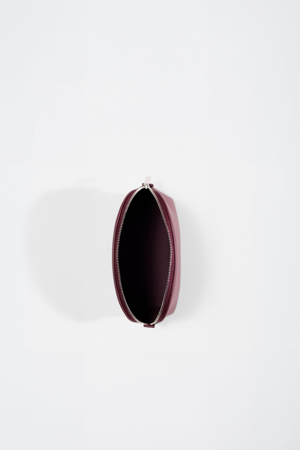 Small Crescent Pouch - Bordeaux Leather