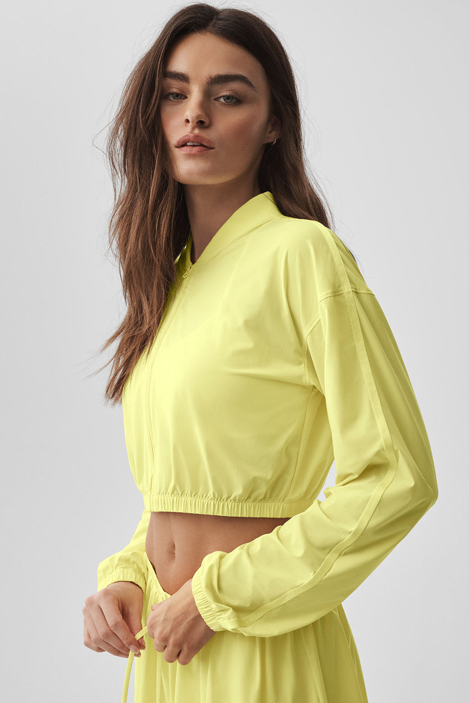 Cropped AloBreezy Full-Zip Cover Up - Sunshine