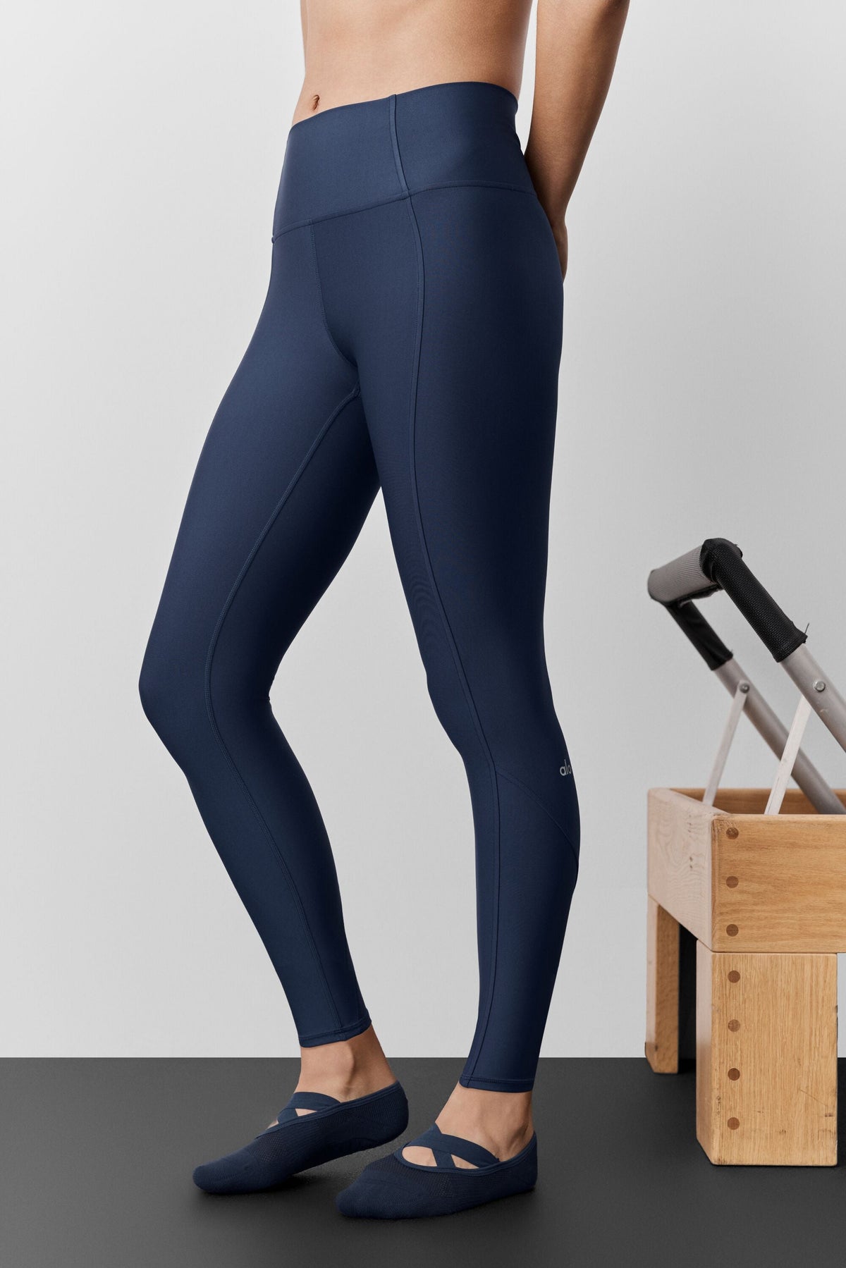 Legging Taille Haute 7/8 Airlift Fine Line - Navy